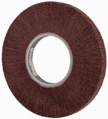 3M - 12" Diam Aluminum Oxide Finishing Flap Wheel - 5" Hole, 1" Wide, Density 5, Nonwoven, Fine Grade, 2,500 Max RPM - Americas Industrial Supply