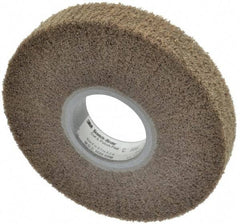 3M - 6" Diam Aluminum Oxide Cutting, Polishing Flap Wheel - 2" Hole, 1" Wide, Density 5, Nonwoven, Medium Grade, 4,000 Max RPM - Americas Industrial Supply