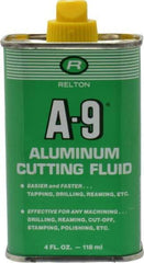 Relton - A-9, 4 oz Bottle Cutting Fluid - Semisynthetic, For Broaching, Drilling, Milling, Reaming, Sawing, Tapping, Threading - Americas Industrial Supply