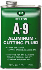 Relton - A-9, 1 Pt Bottle Cutting Fluid - Semisynthetic, For Broaching, Drilling, Milling, Reaming, Sawing, Tapping, Threading - Americas Industrial Supply