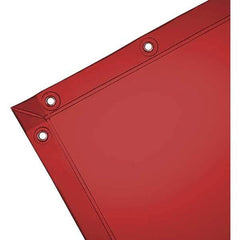 Wilson Industries - 6' High x 8' Wide x 14mm Thick Vinyl Welding Curtain - Orange, Grommet - Americas Industrial Supply