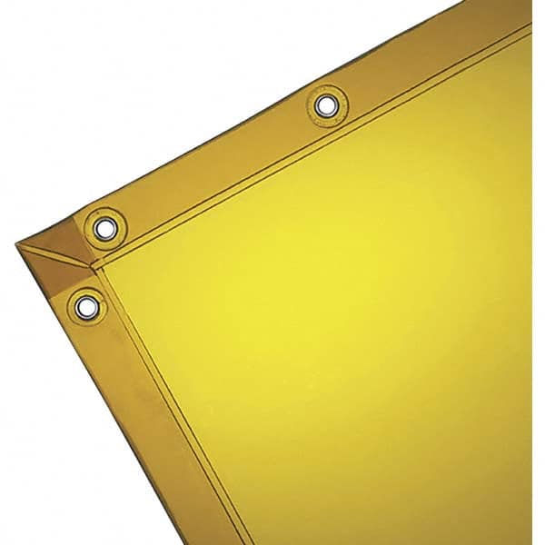 Wilson Industries - 6' High x 8' Wide x 14mm Thick Vinyl Welding Curtain - Gold, Grommet - Americas Industrial Supply