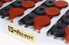 Mitee-Bite - 3/8" Mild Steel Hex, 5/8-11 Stud Thread, Symmetrical Hex Clamp - 35/64" Hex Height, 6,000 Lb Holding Force, Mild Steel Stud, 1-1/8" Long Thread, 100 Ft/Lb Torque, 4 Clamps - Americas Industrial Supply