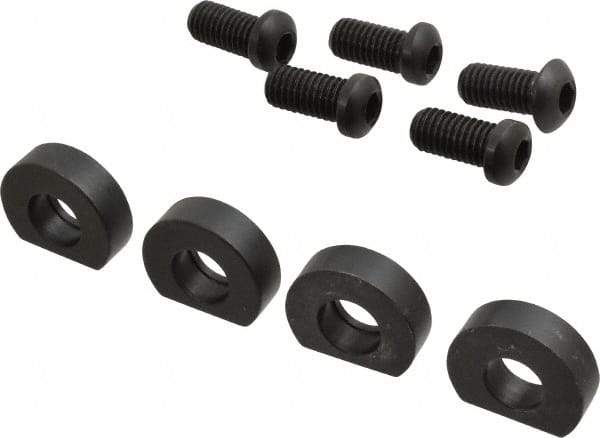 Mitee-Bite - 5/16" Mild Steel Hex, 1/2-13 Stud Thread, Symmetrical Hex Clamp - 29/64" Hex Height, 4,000 Lb Holding Force, Mild Steel Stud, 29/32" Long Thread, 65 Ft/Lb Torque, 4 Clamps - Americas Industrial Supply