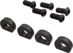 Mitee-Bite - 5/16" Mild Steel Hex, 1/2-13 Stud Thread, Symmetrical Hex Clamp - 29/64" Hex Height, 4,000 Lb Holding Force, Mild Steel Stud, 29/32" Long Thread, 65 Ft/Lb Torque, 4 Clamps - Americas Industrial Supply