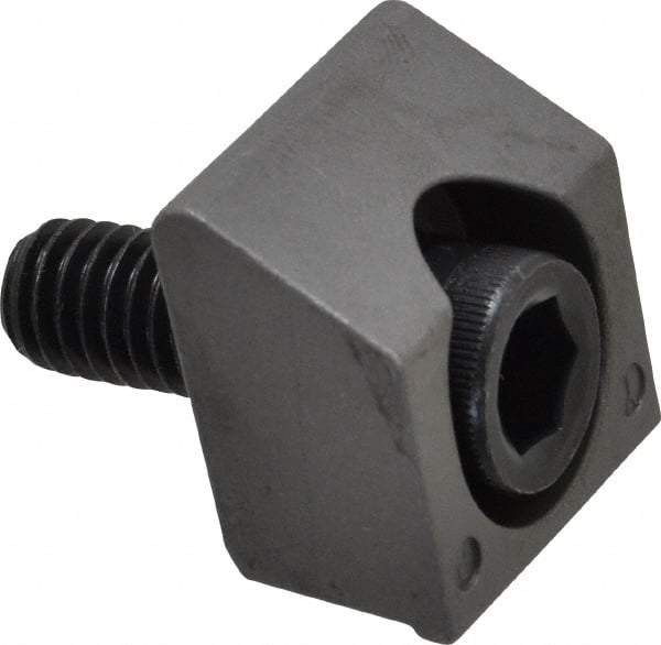Mitee-Bite - 3/8-16 Screw Thread, 1" Wide x 1/4" High, Smooth Steel Standard Style Screw Mount Toe Clamp - 6,000 Lb Holding Force, 360" Lb Torque, 30 Lb Ft Torque, 23/32" Long Extension, 0.05" Throw, 4 Clamps in Package - Americas Industrial Supply