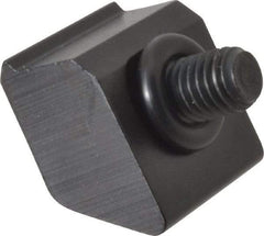Mitee-Bite - 1/2-13 Screw Thread, 1-1/2" Wide x 3/8" High, Serrated Steel Standard Style Screw Mount Toe Clamp - 12,000 Lb Holding Force, 1,300" Lb Torque, 108.33 Lb Ft Torque, 0.77" Long Extension, 0.075" Throw, 2 Clamps in Package - Americas Industrial Supply