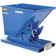 Vestil - 6,000 Lb Load Capacity, 0.5 Cu Yd, Steel Self-Dumping Hopper - 33-1/2" Wide x 52" Long x 38-1/2" High, Powder Coat Blue - Americas Industrial Supply