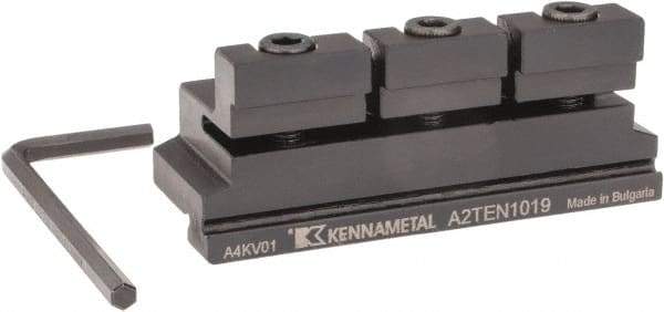 Kennametal - Tool Block Style A2TEN, 19mm Blade Height, 75mm OAL, 30mm OAH, Indexable Cutoff Blade Tool Block - 5/8" Shank Height, 5/8" Shank Width, Reversible, Series A2 Cut-Off - Americas Industrial Supply
