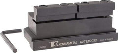 Kennametal - Tool Block Style A2TEN, 32mm Blade Height, 110mm OAL, 50mm OAH, Indexable Cutoff Blade Tool Block - 1-1/4" Shank Height, 1-1/4" Shank Width, Reversible, Series A2 Cut-Off - Americas Industrial Supply