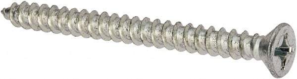 Value Collection - #12 Flat Head Phillips Sheet Metal Screw - Steel, 2-1/2" OAL, Grade 2 - Americas Industrial Supply