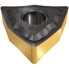 Iscar - WNMG432 PP Grade IC9150 Carbide Turning Insert - TiCN/Al2O3/TiN Finish, 80° Trigon, 1/2" Inscr Circle, 3/16" Thick, 1/32" Corner Radius - Americas Industrial Supply