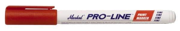 Markal - Red Liquid Enamel-Based Paint Marker - Fine Tip, Alcohol Base Ink - Americas Industrial Supply