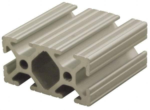 80/20 Inc. - 97 Inches Long x 1 Inch Wide x 2 Inches High, T Slotted Aluminum Extrusion - 0.7914 Square Inches, Clear Anodized Finish - Americas Industrial Supply