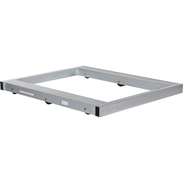 Vestil - 4,000 Lb Capacity Aluminum Pallet Dolly - 48" Long x 40" Wide x 4-1/4" High, 3" Wheels - Americas Industrial Supply