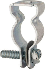 Cooper B-Line - Steel Rigid/EMT Conduit Hanger with Bolt - 1/2" EMT, 1/2" Rigid, 1/4" Rod, Zinc Plated Finish - Americas Industrial Supply