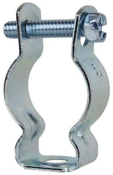 Cooper B-Line - Steel Rigid/EMT Conduit Hanger with Bolt - 3/4" EMT, 3/4" Rigid, 1/4" Rod, Zinc Plated Finish - Americas Industrial Supply