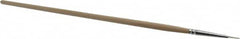 PRO-SOURCE - #0 Taklon Artist's Paint Brush - 5/64" Wide, 5/16" Bristle Length, 5-1/2" Wood Handle - Americas Industrial Supply