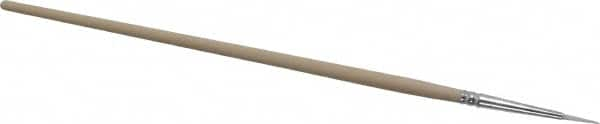 PRO-SOURCE - #1 Taklon Artist's Paint Brush - 3/32" Wide, 3/8" Bristle Length, 5-1/2" Wood Handle - Americas Industrial Supply