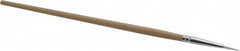 PRO-SOURCE - #2 Taklon Artist's Paint Brush - 3/32" Wide, 7/16" Bristle Length, 5-1/2" Wood Handle - Americas Industrial Supply