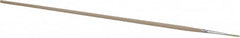 PRO-SOURCE - #0 Pig/Boar Artist's Paint Brush - 3/32" Wide, 1/2" Bristle Length, 9-1/2" Wood Handle - Americas Industrial Supply