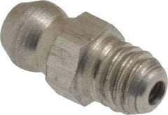 PRO-LUBE - Straight Head Angle, M6x1.0 Metric Stainless Steel Standard Grease Fitting - 7mm Hex, 16mm Overall Height, 5.5mm Shank Length, Zinc Plated Finish - Americas Industrial Supply