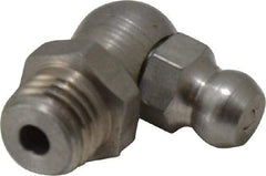 PRO-LUBE - 90° Head Angle, M8x1.0 Metric Stainless Steel Standard Grease Fitting - 9mm Hex - Americas Industrial Supply