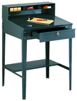 53 x 30 x 34 - Steel Top Shop Desk (1 Drawer) Gray - Americas Industrial Supply