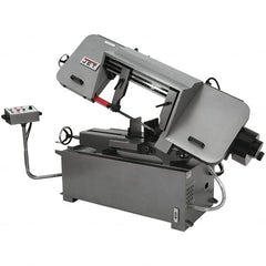 Jet - 12 x 35" Max Capacity, Semi-Automatic Variable Speed Pulley Horizontal Bandsaw - 82 to 262 SFPM Blade Speed, 230 Volts, 45°, 3 hp, 3 Phase - Americas Industrial Supply