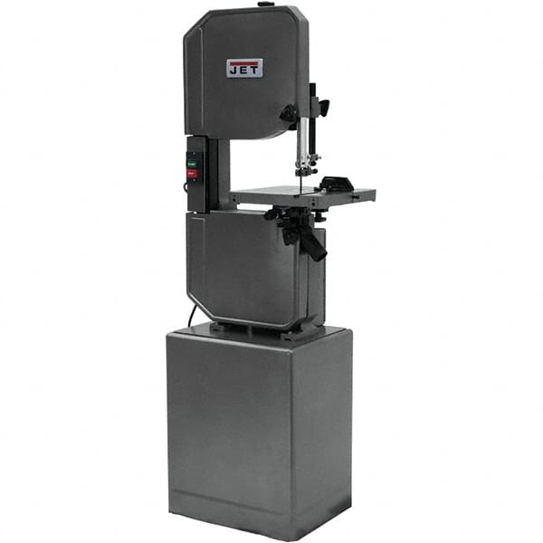 Jet - 13-1/2 Inch Throat Capacity, Step Pulley Vertical Bandsaw - 3300 (Wood), 39, 57, 78, 107, 142, 196, 278 (Metal) SFPM, 1 HP, Three Phase - Americas Industrial Supply