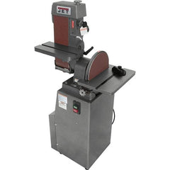 Jet - 48 Inch Long x 6 Inch Wide Belt, 12 Inch Diameter, Horizontal and Vertical Combination Sanding Machine - 2,850 Ft./min Belt Speed, 1-1/2 HP, Single Phase - Americas Industrial Supply