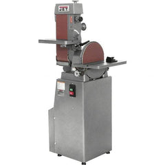 Jet - 48 Inch Long x 6 Inch Wide Belt, 12 Inch Diameter, Horizontal and Vertical Combination Sanding Machine - 2,850 Ft./min Belt Speed, 1-1/2 HP, Three Phase - Americas Industrial Supply