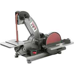 Jet - 42 Inch Long x 1 Inch Wide Belt, 8 Inch Diameter, Vertical Combination Sanding Machine - 3,000 Ft./min Belt Speed, 1/3 HP, Single Phase - Americas Industrial Supply