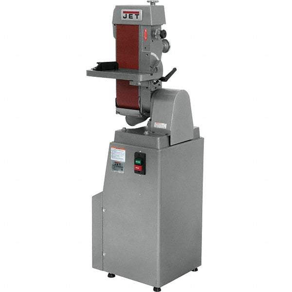 Jet - 48 Inch Long x 6 Inch Wide Horizontal and Vertical Belt Sanding Machine - 2,850 Ft./min Belt Speed, 1-1/2 Hp, Three Phase - Americas Industrial Supply
