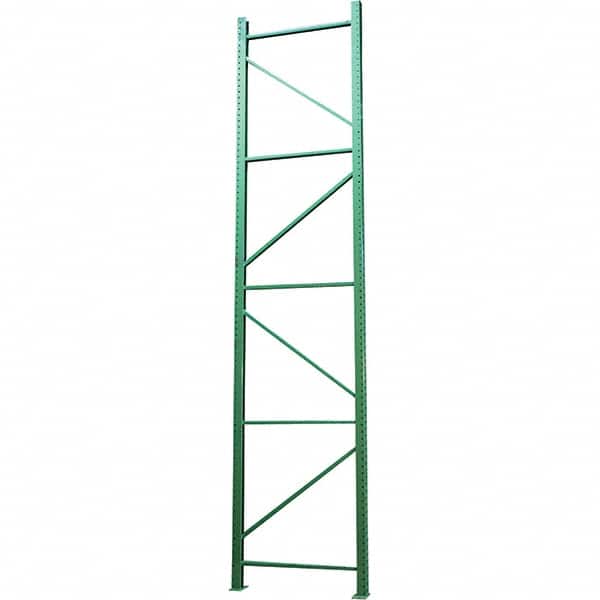 Vestil - 24,000 Lb Capacity Heavy-Duty Framing Upright Pallet Storage Rack - 42" Wide x 120" High x 42" Deep, Green - Americas Industrial Supply