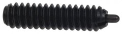 Gibraltar - 6-32, 17/32" Thread Length, 1/16" Plunger Projection, Steel Threaded Spring Plunger - 0.045" Max Plunger Diam, 17/32" Plunger Length, 1.5 Lb Init End Force, 4.5 Lb Final End Force - Americas Industrial Supply