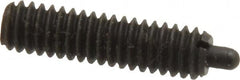 Vlier - 8-32, 5/8" Thread Length, 3/32" Plunger Projection, Steel Threaded Spring Plunger - 0.069 - 0.07" Max Plunger Diam, 5/8" Plunger Length, 2.7 Lb Init End Force, 7.3 Lb Final End Force - Americas Industrial Supply