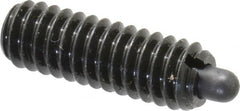 Vlier - 1/4-20, 3/4" Thread Length, 1/8" Plunger Projection, Steel Threaded Spring Plunger - 0.117 - 0.118" Max Plunger Diam, 3/4" Plunger Length, 2 Lb Init End Force, 9 Lb Final End Force - Americas Industrial Supply