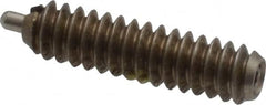 Vlier - 6-32, 17/32" Thread Length, 1/16" Plunger Projection, Stainless Steel Threaded Spring Plunger - 0.044 - 0.045" Max Plunger Diam, 17/32" Plunger Length, 1.5 Lb Init End Force, 4.5 Lb Final End Force - Americas Industrial Supply