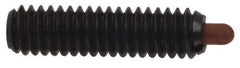 Vlier - 8-32, 5/8" Thread Length, 3/32" Plunger Projection, Steel Threaded Spring Plunger - 0.068 - 0.07" Max Plunger Diam, 5/8" Plunger Length, 2.7 Lb Init End Force, 7.3 Lb Final End Force - Americas Industrial Supply