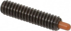 Vlier - 1/4-20, 1" Thread Length, 3/16" Plunger Projection, Steel Threaded Spring Plunger - 0.116 - 0.118" Max Plunger Diam, 1" Plunger Length, 3 Lb Init End Force, 13 Lb Final End Force - Americas Industrial Supply