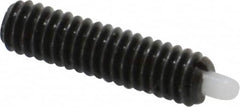 Vlier - 8-32, 5/8" Thread Length, 3/32" Plunger Projection, Steel Threaded Spring Plunger - 0.068 - 0.07" Max Plunger Diam, 5/8" Plunger Length, 2.7 Lb Init End Force, 7.3 Lb Final End Force - Americas Industrial Supply