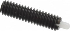 Vlier - 8-32, 5/8" Thread Length, 3/32" Plunger Projection, Steel Threaded Spring Plunger - 0.068 - 0.07" Max Plunger Diam, 5/8" Plunger Length, 0.7 Lb Init End Force, 2.3 Lb Final End Force - Americas Industrial Supply