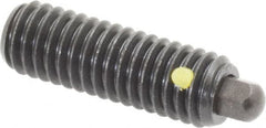 Vlier - 3/8-16, 1-1/8" Thread Length, 3/16" Plunger Projection, Steel Threaded Spring Plunger - 3/16 (Hex)" Max Plunger Diam, 1-1/8" Plunger Length, 5.5 Lb Init End Force, 14.5 Lb Final End Force, 3/16" Hex - Americas Industrial Supply