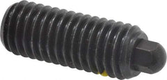 Vlier - 1/2-13, 1-1/4" Thread Length, 1/4" Plunger Projection, Steel Threaded Spring Plunger - 1/4 (Hex)" Max Plunger Diam, 1-1/4" Plunger Length, 6.6 Lb Init End Force, 17.4 Lb Final End Force, 1/4" Hex - Americas Industrial Supply