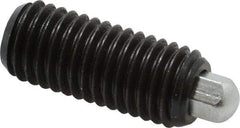 Vlier - 5/8-11, 1-1/2" Thread Length, 5/16" Plunger Projection, Steel Threaded Spring Plunger - 5/16 (Hex)" Max Plunger Diam, 1-1/2" Plunger Length, 3.5 Lb Init End Force, 10.5 Lb Final End Force, 5/16" Hex - Americas Industrial Supply