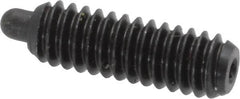 Vlier - 1/4-20, 3/4" Thread Length, 1/8" Plunger Projection, Steel Threaded Spring Plunger - 0.117 - 0.118" Max Plunger Diam, 3/4" Plunger Length, 2 Lb Init End Force, 9 Lb Final End Force, 0.079" Hex - Americas Industrial Supply