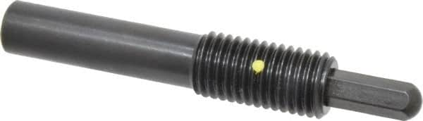 Vlier - 3/4-10, 1-1/2" Thread Length, 1" Plunger Projection, Steel Threaded Spring Plunger - 0.3800 (Hex)" Max Plunger Diam, Long, 5.25" Plunger Length, 4 Lb Init End Force, 35 Lb Final End Force, 0.38" Hex - Americas Industrial Supply