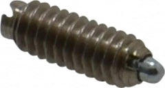 Vlier - 8-32, 7/16" Thread Length, 0.052" Plunger Projection, Steel Threaded Spring Plunger - 0.07" Max Plunger Diam, 0.437" Plunger Length, 0.5 Lb Init End Force, 1.5 Lb Final End Force - Americas Industrial Supply