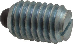 Vlier - 1/2-13, 3/4" Thread Length, 0.151" Plunger Projection, Steel Threaded Spring Plunger - 1/4" Max Plunger Diam, 0.75" Plunger Length, 5 Lb Init End Force, 28 Lb Final End Force - Americas Industrial Supply